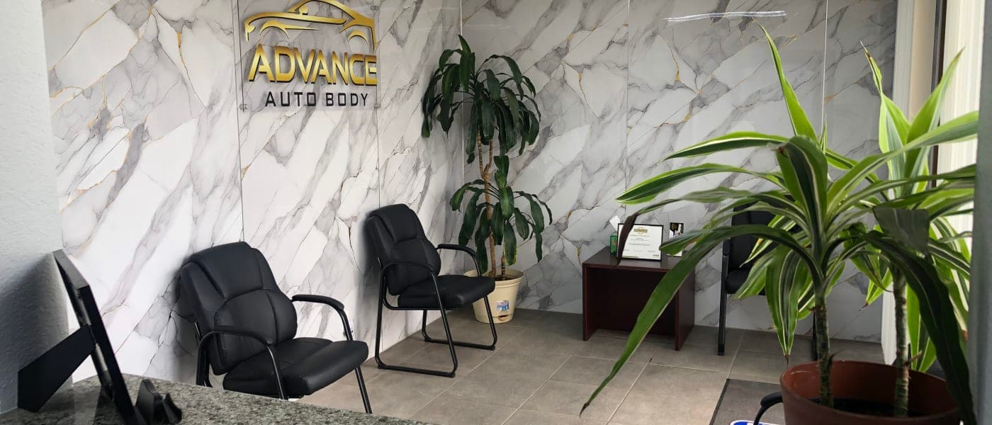 Advance Auto Body Lobby Interior